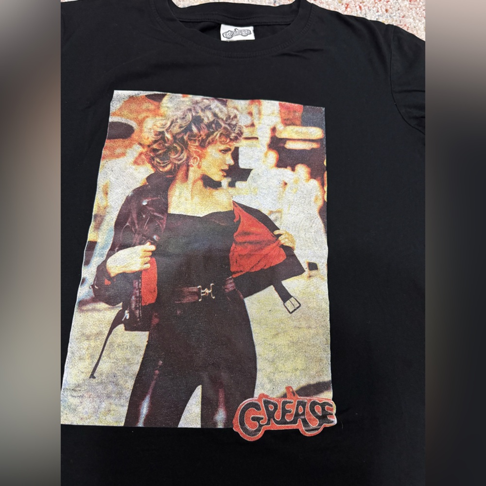 Black Graphic Tee with Retro Print